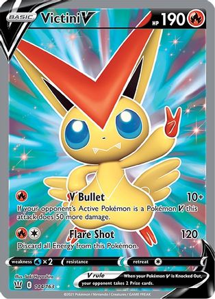 Victini V (Full Art) 144/163 [SWSH05 Battle Styles]  - Holofoil