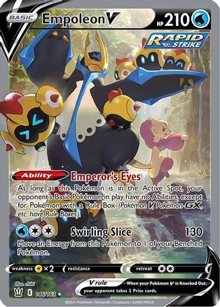 Empoleon V (Alternate Full Art) 146/163 [SWSH05 Battle Styles]  - Holofoil