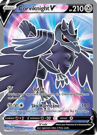 Corviknight V (Full Art) 156/163 [SWSH05 Battle Styles]  - Holofoil