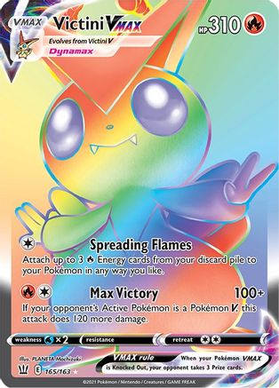 Victini VMAX (Secret) 165/163 [SWSH05 Battle Styles]  - Holofoil