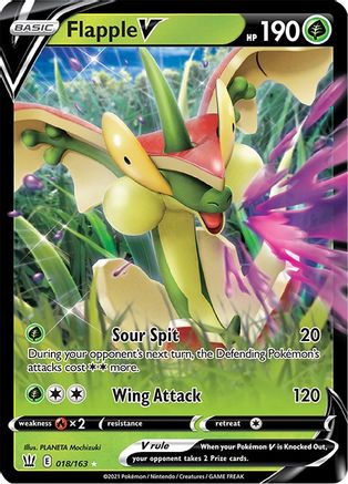 Flapple V 018/163 [SWSH05 Battle Styles]  - Holofoil