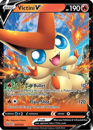 Victini V 021/163 [SWSH05 Battle Styles]  - Holofoil