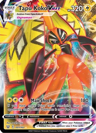 Tapu Koko VMAX 051/163 [SWSH05 Battle Styles]  - Holofoil
