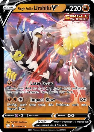 Single Strike Urshifu V 085/163 [SWSH05 Battle Styles]  - Holofoil