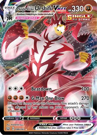 Single Strike Urshifu VMAX 086/163 [SWSH05 Battle Styles]  - Holofoil