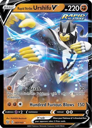 Rapid Strike Urshifu V 087/163 [SWSH05 Battle Styles]  - Holofoil