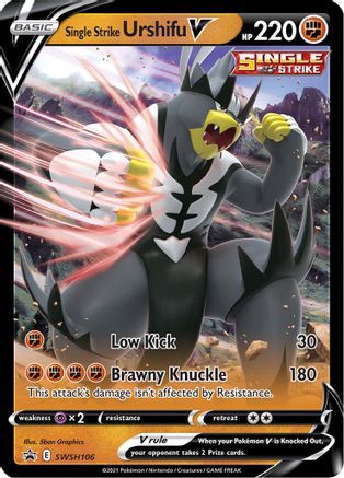 Single Strike Urshifu V SWSH106 [SWSH Sword & Shield Promo Cards]  - Holofoil