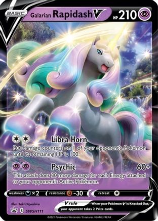 Galarian Rapidash V SWSH111 [SWSH Sword & Shield Promo Cards]  - Holofoil