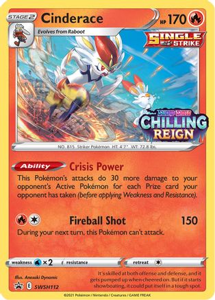 Cinderace SWSH112 [SWSH Sword & Shield Promo Cards]  - Holofoil