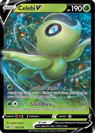 Celebi V 007/198 [SWSH06 Chilling Reign]  - Holofoil