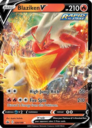 Blaziken V 020/198 [SWSH06 Chilling Reign]  - Holofoil