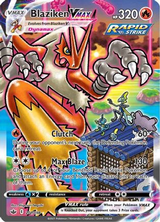 Blaziken VMAX (Alternate Art Secret) 201/198 [SWSH06 Chilling Reign]  - Holofoil