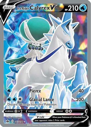 Ice Rider Calyrex V (Full Art) 163/198 [SWSH06 Chilling Reign]  - Holofoil