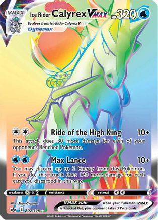 Ice Rider Calyrex VMAX (Secret) 202/198 [SWSH06 Chilling Reign]  - Holofoil