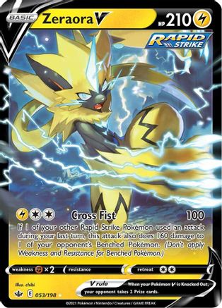 Zeraora V 053/198 [SWSH06 Chilling Reign]  - Holofoil