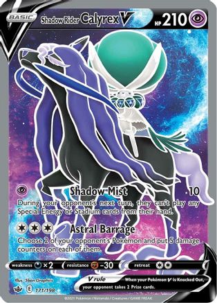 Shadow Rider Calyrex V (Full Art) 171/198 [SWSH06 Chilling Reign]  - Holofoil