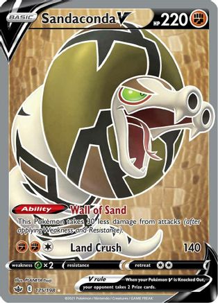 Sandaconda V (Full Art) 175/198 [SWSH06 Chilling Reign]  - Holofoil