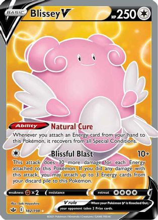 Blissey V (Full Art) 182/198 [SWSH06 Chilling Reign]  - Holofoil