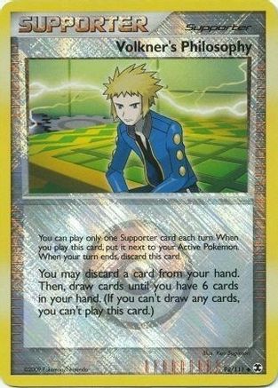Volkner's Philosophy 098/111 [League & Championship Cards]  - Reverse Holofoil