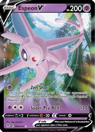 Espeon V 064/203 [SWSH07 Evolving Skies]  - Holofoil