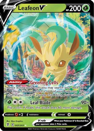 Leafeon V 007/203 [SWSH07 Evolving Skies]  - Holofoil