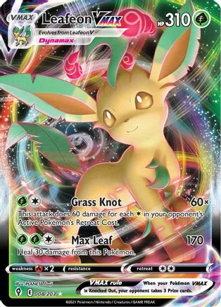 Leafeon VMAX 008/203 [SWSH07 Evolving Skies]  - Holofoil
