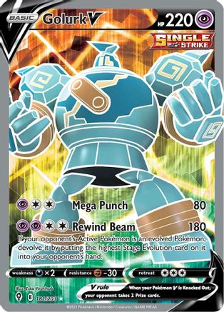 Golurk V (Full Art) 181/203 [SWSH07 Evolving Skies]  - Holofoil