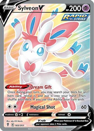 Sylveon V (Full Art) 183/203 [SWSH07 Evolving Skies]  - Holofoil