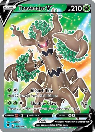 Trevenant V (Full Art) 168/203 [SWSH07 Evolving Skies]  - Holofoil