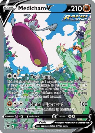 Medicham V (Alternate Full Art) 186/203 [SWSH07 Evolving Skies]  - Holofoil