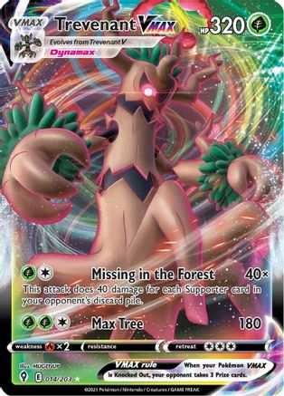 Trevenant VMAX 014/203 [SWSH07 Evolving Skies]  - Holofoil