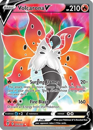 Volcarona V (Full Art) 170/203 [SWSH07 Evolving Skies]  - Holofoil
