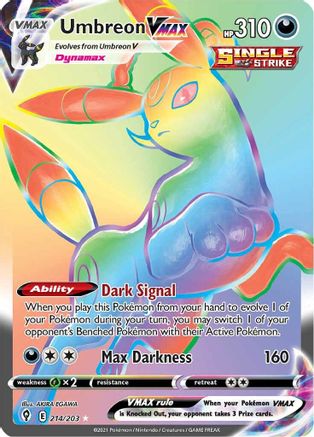 Umbreon VMAX (Secret) 214/203 [SWSH07 Evolving Skies]  - Holofoil