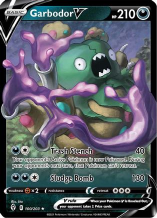 Garbodor V 100/203 [SWSH07 Evolving Skies]  - Holofoil
