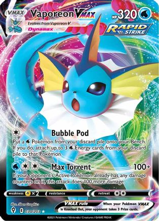 Vaporeon VMAX 030/203 [SWSH07 Evolving Skies]  - Holofoil