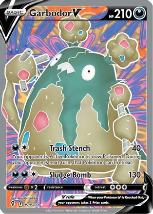 Garbodor V (Full Art) 190/203 [SWSH07 Evolving Skies]  - Holofoil