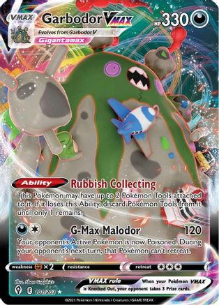 Garbodor VMAX 101/203 [SWSH07 Evolving Skies]  - Holofoil