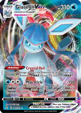 Glaceon VMAX 041/203 [SWSH07 Evolving Skies]  - Holofoil