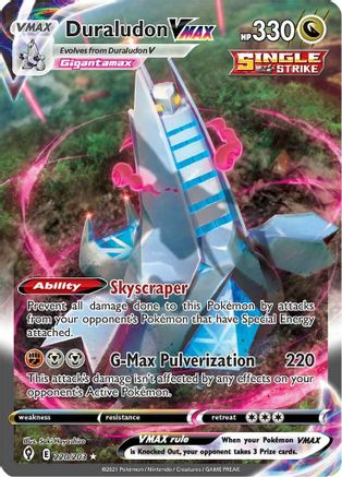 Duraludon VMAX (Alternate Art Secret) 220/203 [SWSH07 Evolving Skies]  - Holofoil