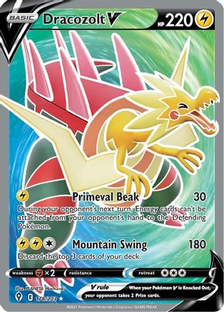 Dracozolt V (Full Art) 178/203 [SWSH07 Evolving Skies]  - Holofoil
