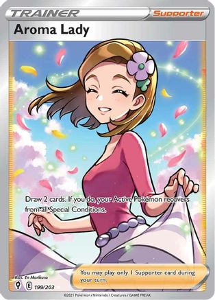 Aroma Lady (Full Art) 199/203 [SWSH07 Evolving Skies]  - Holofoil
