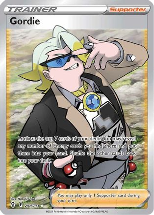 Gordie (Full Art) 201/203 [SWSH07 Evolving Skies]  - Holofoil