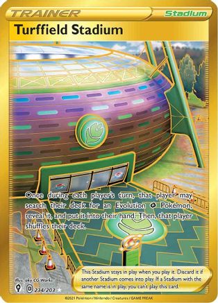 Turffield Stadium (Secret) 234/203 [SWSH07 Evolving Skies]  - Holofoil