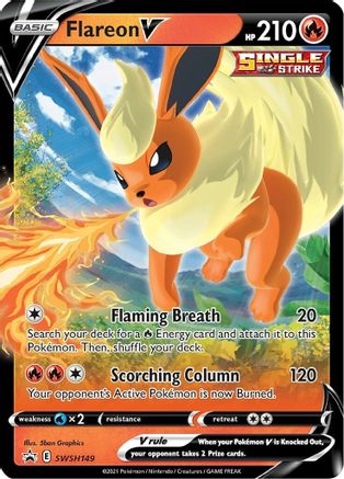 Flareon V SWSH149 [SWSH Sword & Shield Promo Cards]  - Holofoil