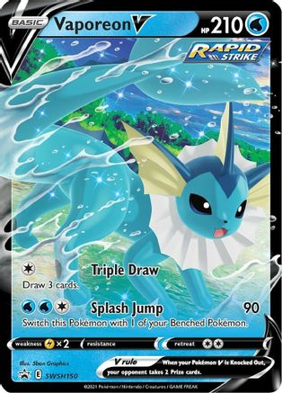 Vaporeon V SWSH150 [SWSH Sword & Shield Promo Cards]  - Holofoil