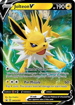 Jolteon V SWSH151 [SWSH Sword & Shield Promo Cards]  - Holofoil
