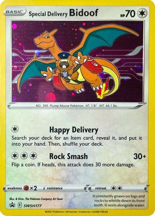 Special Delivery Bidoof SWSH177 [SWSH Sword & Shield Promo Cards]  - Holofoil