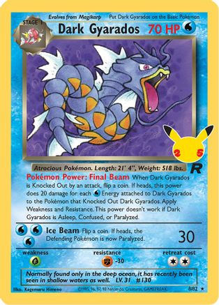 Dark Gyarados 008/82 [Celebrations Classic Collection]  - Holofoil