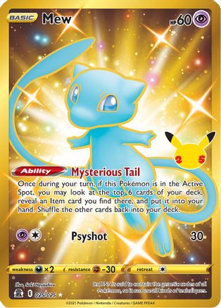 Mew (Secret) 025/025 [Celebrations]  - Holofoil