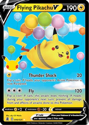 Flying Pikachu V 006/025 [Celebrations]  - Holofoil